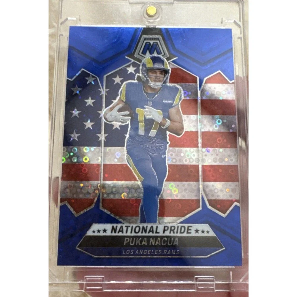 2024 Panini Mosaic National Pride Puka Nacua Blue No Huddle /75